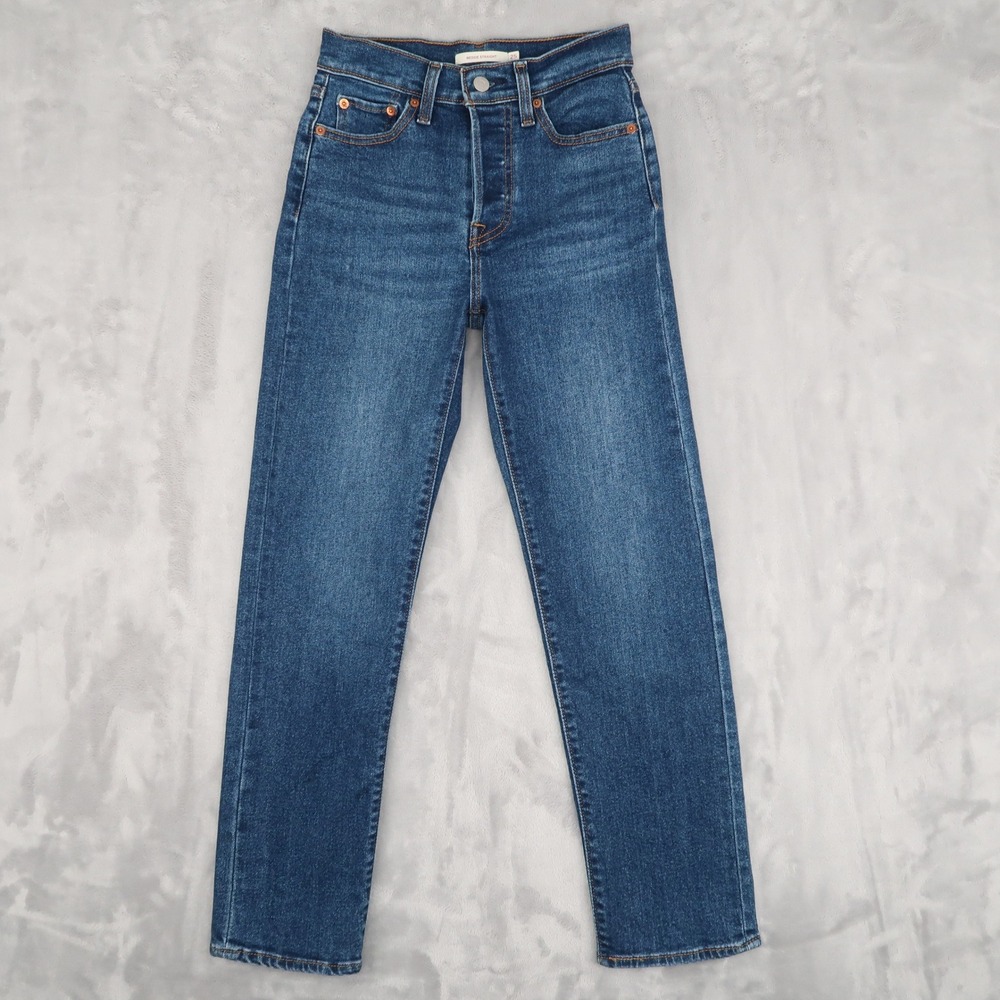 Levi's Jeans Womens 25 Fits 24x27 Blue Wedgie Straight High Rise Casual Classic